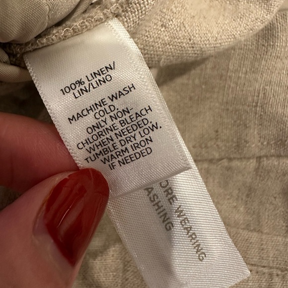NWT Ann Taylor Loft Womens Julie Trouser Beige Size 10 Pants Linen - Picture 5 of 8